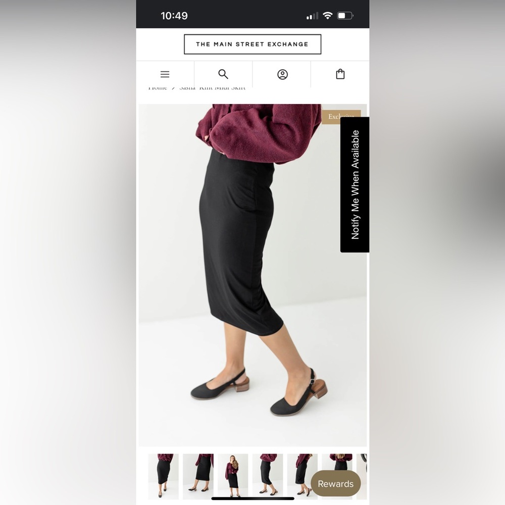 The Main Street Exchange Sasha knit midi skirt